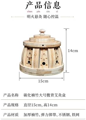 Caixa chinesa de moxabustção moxa jar de madeira coluna de wormwood ferramenta de roll