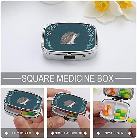Little Little Hedgehog Pill Box 2 Compartimento Caixa de Pílulas Portátil Medicina Portátil Tablet Organizador do Suporte