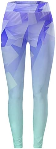 Miashui Mulheres Roupas de escritório mulheres Casual Casual High Sports Sports Yoga Colorido Impressão Geométrica Pernela Leggings