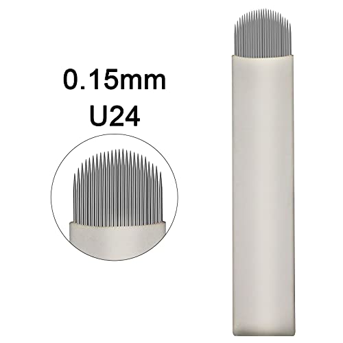 Guapa 50pcs Disponível Microblading A agulhas 24 U Forma de nano nano de 0,15 mm
