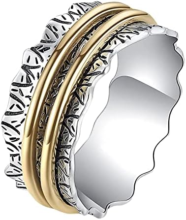 Descompressão rotativa da moda criativa, belos anéis de jóias Love anéis de moda feminina abertura