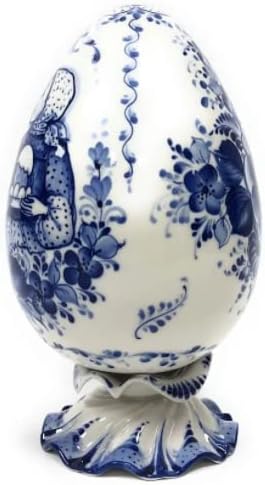 Ovo de porcelana Branca de Páscoa e cor azul russo ovo de ovo decorativo de páscoa de páscoa Presente de lembrança da casa de cozinha