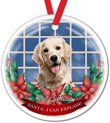 Ornamento pendurado de Natal Pet personalizado nativa vermelha corar