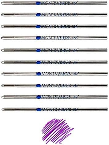 Monteverde D1 Reabilitação para ajustar as canetas mini e multi -funcionais, ponto médio, rolo macio, 10 por pacote