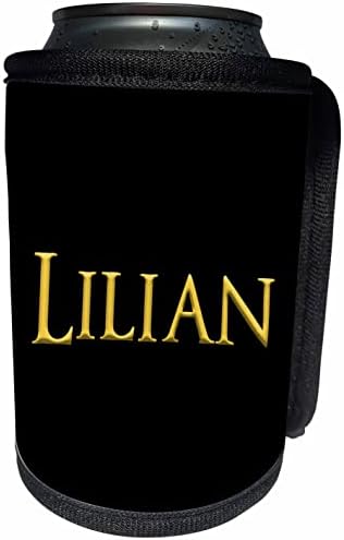 Nome da mulher comum de 3drose Lilian na América. Amarelo em preto. - LAPA BRANCHA RECERLER WRAP