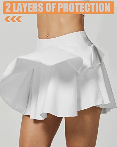 Saias plissadas de tênis de pungkbungk para mulheres atléticas atléticas de roupas ativas mini treinos de verão em camadas