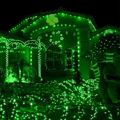 Luzes de Natal de Anysy, St. Patrick's Day String Lights, 16,4 pés 50 LEDS C6 Strings operados por bateria 8 Modos