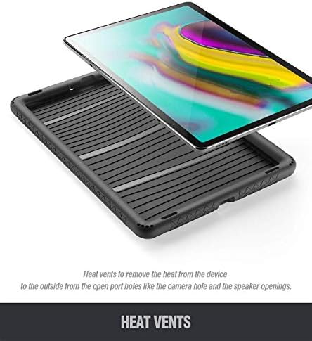 Case Galaxy Tab S5E, capa de case de silicone à prova de choque pesado poética, série de camurça, para Samsung Galaxy