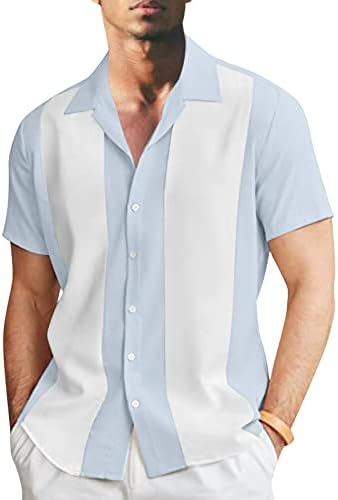 XILOCCER Mens camisetas camisetas Hawaiian Button Up Shirt Western Shirts For Men Shirts Western Men's Workout Shirts