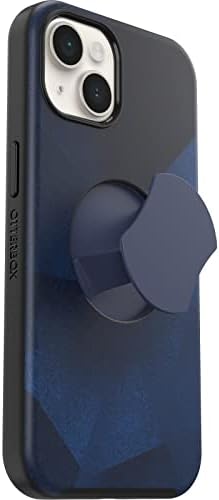 OtterBox iPhone 14 e iPhone 13 OtterGrip Symmetry Series Case - Blue Storm, Grip embutido, capa elegante, Snap para MagSafe, bordas