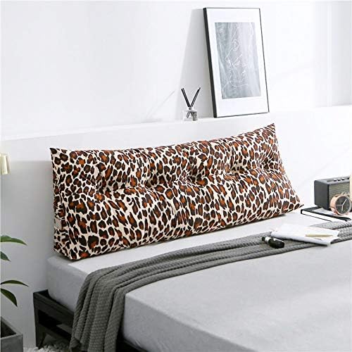 CCLZ Leopard Plush Cedge Pillow, travesseiro de triângulo fofo Leitura de travesseiro de cunha Longa almofada de encosto para sofá-cama