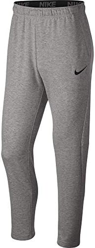 Calça de treinamento de lã seco masculina da Nike, urze cinza escura/preto, pequeno