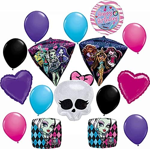 Monster High Birthday Party Supplies Diamonds Balloon Bouquet Decorações