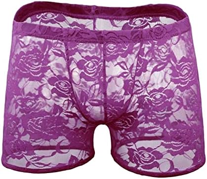 Mesh de malha de malha sexy boxer cueca