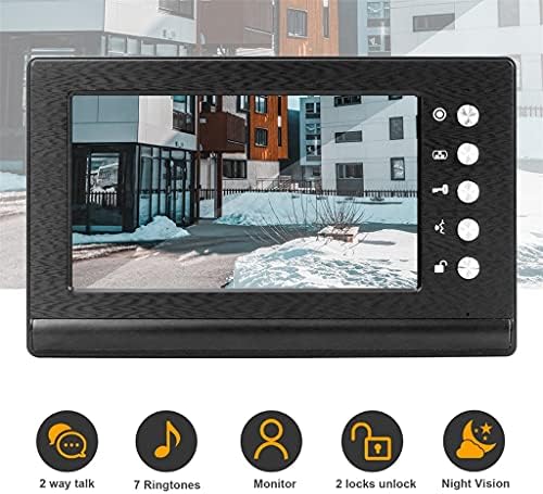 WodMB Video Door Telefone de 7 polegadas Porta de vídeo Monitor Suporte Visão noturna para o sistema de intercomunicação de