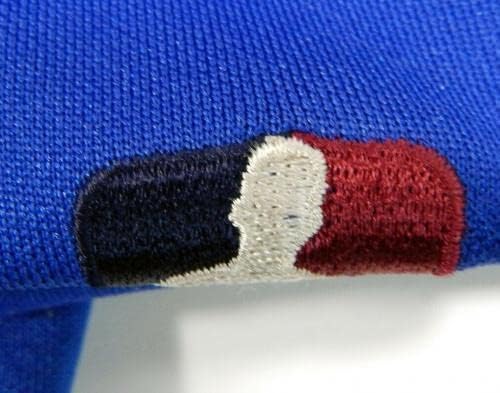 2004-05 Detroit Pistons Carlos Arroyo 30 Game usou calças azuis HWC 3 - Jogo usado calças MLB usadas
