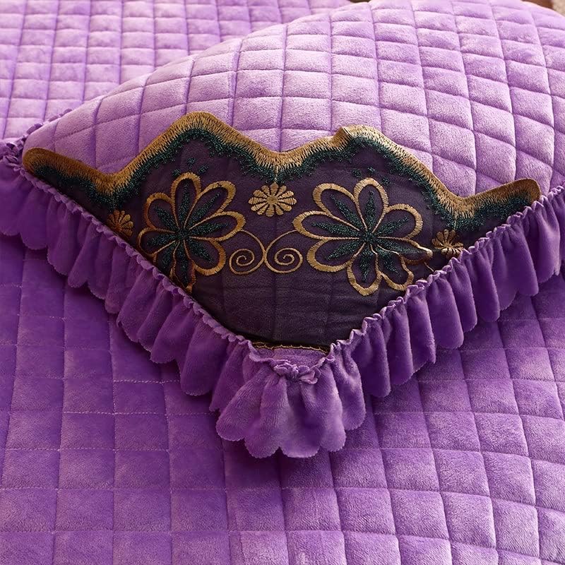 SDFGH 2PCS travesseiro de veludo 48x74cm Capa de travesseiro de capa de renda acolchoada travesseiro de retângulo decorativo
