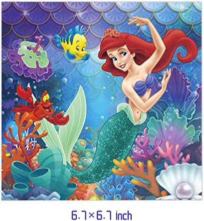 Domidola 40pcs Mermaid Party Supplies incluem 20 placas, 20 guardanapos para a decoração de festa de aniversário da sereia