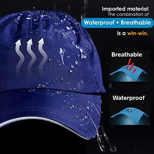 Homem de beisebol de golfe à prova d'água masculino Upf50 Breathable Upf50+ Caps Outdoor para Mulheres Esportes Chapéu de Rain Ajuste