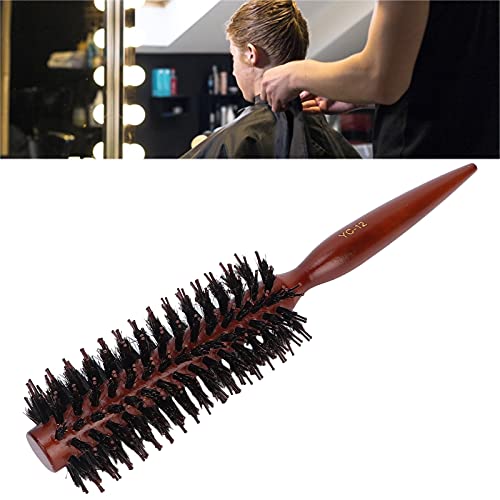 Escova de cabelo redonda com uma alça de cauda pontiaguda, escova redonda para secagem de cabelo e brilho, escova de estilo