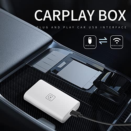 Presente Adaptador do CarPlay sem fio Dongle sem fio CarPlay, convertem com fio em carplay sem fio, plug & play, para carros de carplay com fio de fábrica