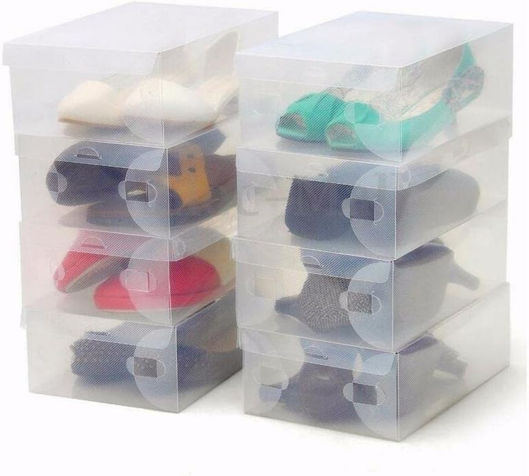 Caixa de bota de sapato de plástico de plástico caseiro do TeaFirst Organizador de armazenamento dobrável empilhável