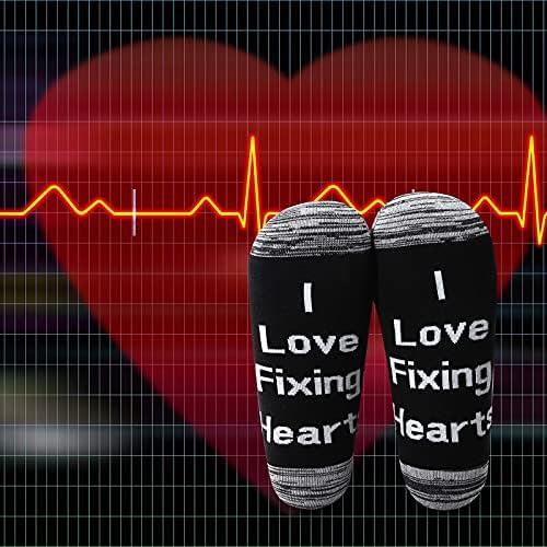 Presente de Cardiologista da Cardiologista da melhor cardiologia Eu adoro consertar Hearts Cotton Socks Greats Greats