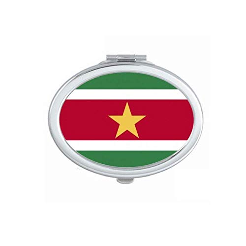 Suriname Flag National América do Sul Country espelho portátil maquiagem manual dupla lateral óculos laterais
