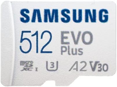 Samsung 512GB Evo Plus MicrosDXC SD Card com adaptador Funciona com o pacote Samsung Galaxy Tab S6 Lite 10 U3 A2 com 1 Everything,