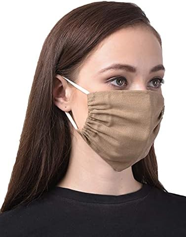 Grupob Fabric -respira a impressão floral Lavável Máscara facial ao ar livre reutilizável com loop de orelha elástica para crianças - pacote de 4