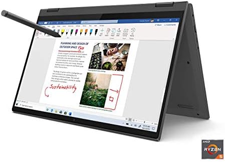 Lenovo Flex 5 14 FHD IPS Touchscreen Premium 2-em-1 Laptop, 4ª geração AMD Ryzen 5 4500U, RAM de 16 GB, 512 GB PCIE SSD, teclado