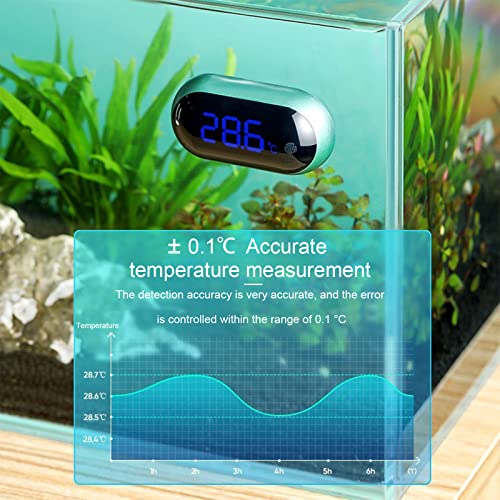 Termômetro de tanque de peixes Meiboall Bateria embutida Termômetro de aquário digital Termômetro sem fio Tampão Termômetro Aquário