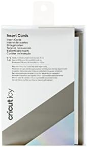 Cartões de inserção de Cricut | Holográfico cinza e prata | 11,4cm x 15,9cm | 12-pacote | para uso de alegria