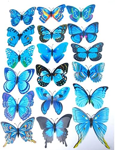 Ｋｌｋｃｍｓ 2x de 12pcs decorativos decorativos de parede de borboleta 3D decalques de arte removíveis para decoração de berçário de quarto