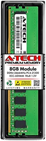 A-Tech 8GB RAM para Synology RackStation RS2421+ NAS | DDR4 2666MHz PC4-21300 ECC UDIMM 1RX8 1,2V 288 PIN DIMM ATUALIZAÇÃO DE MEMÓRIA DIMM