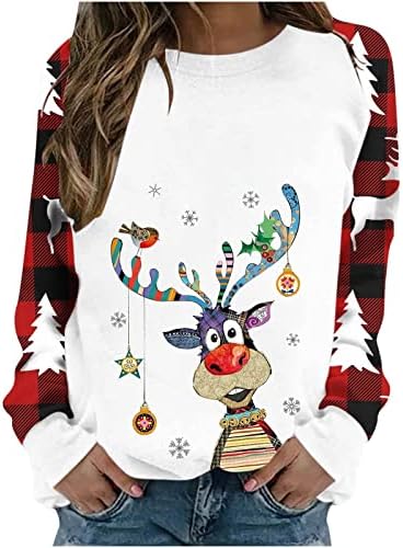 Sweater Feia de Natal para Mulheres Varietadas Selta de Selta de Pullover Light-Up de Xmas com LEDs LED multicoloridas