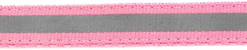 Smalllee_lucky_store 16 -24 Nylon Pet Dog Strap Harness Leash Set, pequeno, rosa