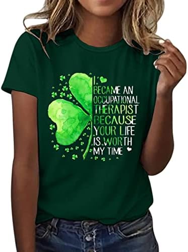 Camisas do dia de St Patricks feminino Irlandês Crexo irlandês Gnome Printe