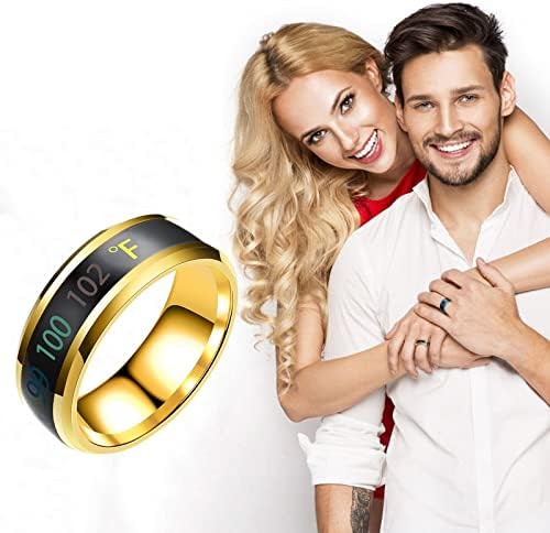Anel 14 mulheres anel de anel de temperatura física inteligente anel de exibição anéis de casal anéis frios para meninos