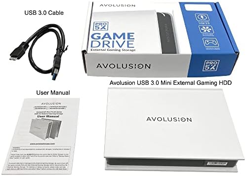 Avolusion Mini Pro -5x 1TB USB 3.0 disco rígido externo portátil para PC, Mac, PlayStation & Xbox - Garantia de 2 anos