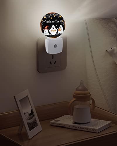 Halloween Night Light para crianças, adultos, meninos, meninas, criança, viveiro de bebês, banheiro quarto corredor plug plug in Wall Night Light Sensor Automático Black Orange Ghost Skull Skull Skull Pumpkins