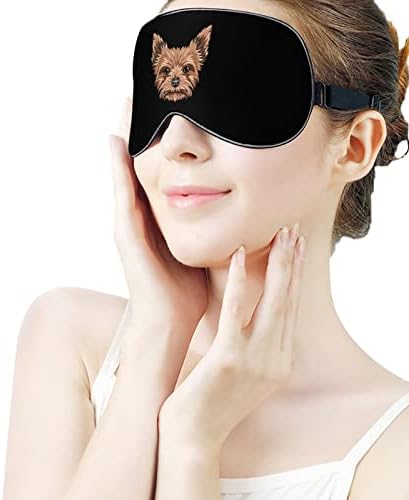Máscara para os olhos do Terrier Dog com alça ajustável para homens e mulheres noite de viagem de viagem