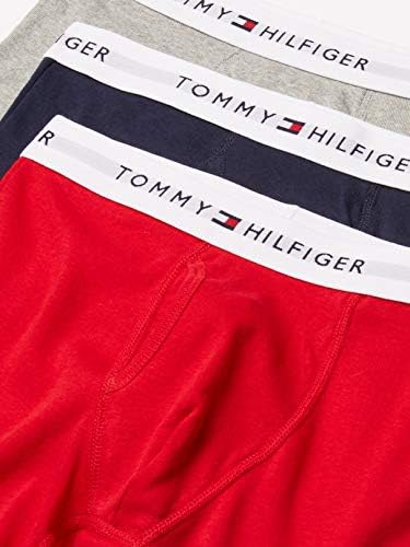 Tommy Hilfiger Men's Roufe-Cotton CLASSICS MEGAPACK boxer Brief- exclusivo, 3 Marinha, 2 Heather Grey, 1 vermelho, 1 branco, xxl