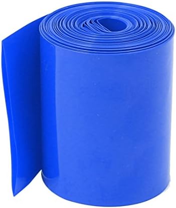 Aexit 32mm Dimeter Management Management de 12m Comprimento Azul Tubulação de encolhimento de calor PVC Para mangas de cabo 2 x 18650 Bateria
