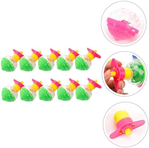 Toyvian 10pcs Top Toy Kids Kids Educational Toys Glow Toys Brinquedos Brinquedos Plástico Crianças Giroscolina Toys