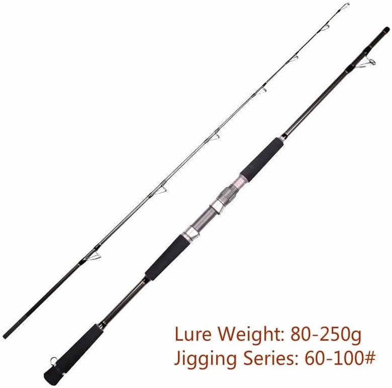Akwnhoe 1,8m Peso de atração 80-250g Jigging Spinning Fishing Rod Superhard Saltwater Fishing Jigging Haste