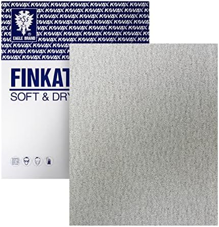 Águia 9x11 Óxido de alumínio Finkat Folhas de lixamento macio e seco, costas flexíveis, grão P150, 116-0150, 100 folhas