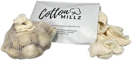 Algodão Millz 16 de algodão fervendo sacos de frutos do mar e frangos, amêijoas, caranguejo, lagosta, sopas, caldos; reutilizáveis ​​ou descartáveis, feitos nos EUA