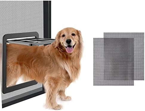 Porta de tela de cachorro dowpets, aba interna de 11x13 polegadas de porta de tela de animais de estimação de trava magnética com malha de tela 2pack