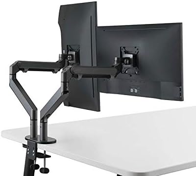 Montagem de monitor de braço duplo suporte de mesa, monitor de alumínio totalmente ajustável Monitor de mola de mola de mola
